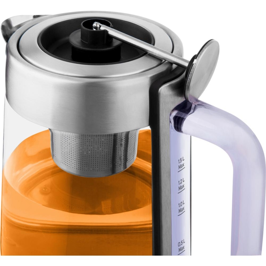 Sencor - Nopea vedenkeitin lämpötilansäädöllä 1,5 l 1500 W/230 V ruostumaton teräs