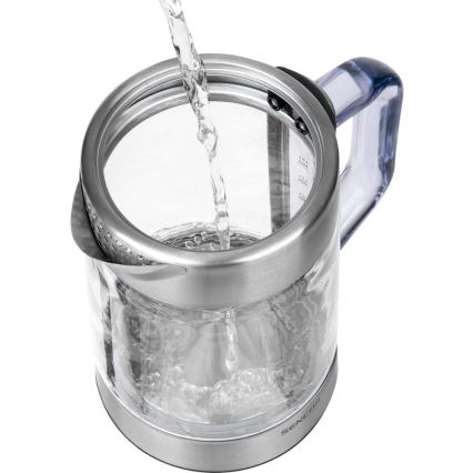 Sencor - Nopea vedenkeitin lämpötilansäädöllä 1,5 l 1500 W/230 V ruostumaton teräs