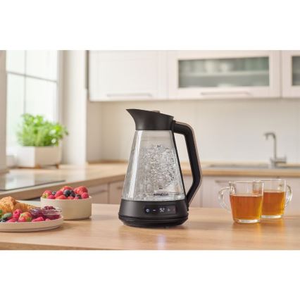 Sencor - nopea vedenkeitin lämpötilansäädöllä, 1,5 l, 2150 W/230 V, musta/ruusukulta