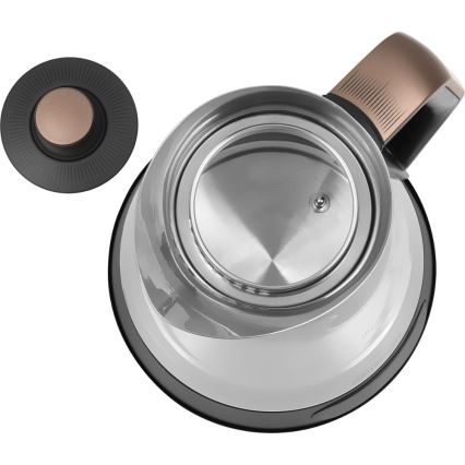 Sencor - nopea vedenkeitin lämpötilansäädöllä, 1,5 l, 2150 W/230 V, musta/ruusukulta