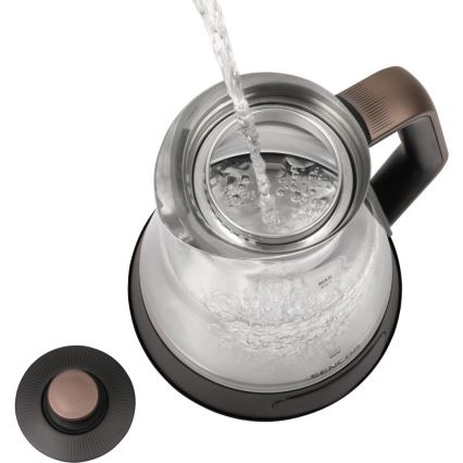 Sencor - nopea vedenkeitin lämpötilansäädöllä, 1,5 l, 2150 W/230 V, musta/ruusukulta