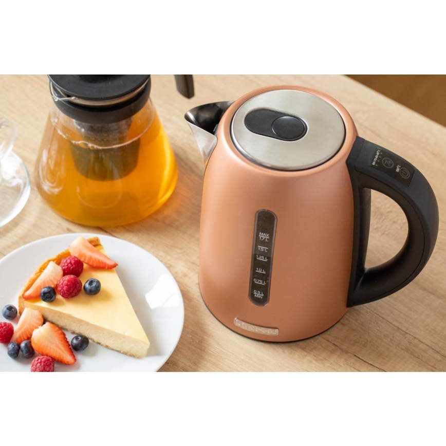 Sencor - Nopea vedenkeitin lämpötilansäädöllä 1,7 l 2150W/230V kuparinvärinen