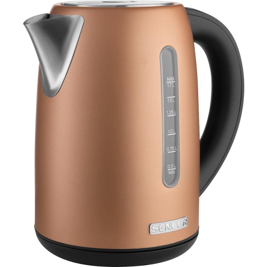 Sencor - Nopea vedenkeitin lämpötilansäädöllä 1,7 l 2150W/230V kuparinvärinen