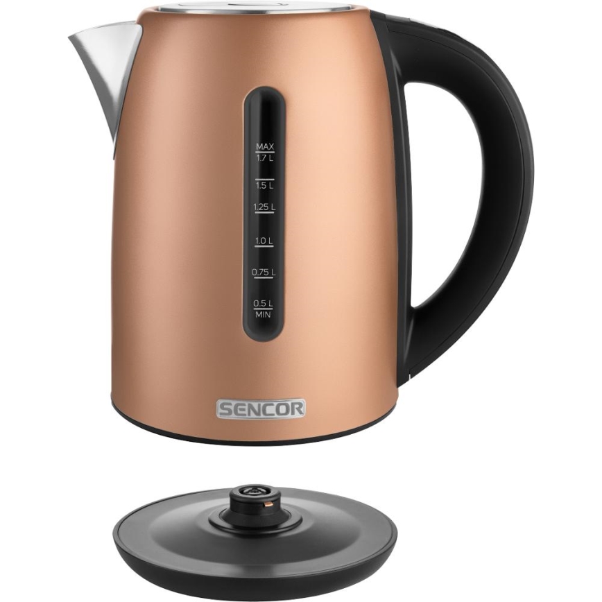 Sencor - Nopea vedenkeitin lämpötilansäädöllä 1,7 l 2150W/230V kuparinvärinen