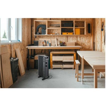 Sencor - öljytäytteinen 7-osainen lämpöpatteri 600/900/1500W/230V musta