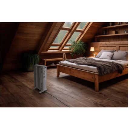 Sencor - Öljytäytteinen patteri, 9-levyinen, 800/1200/2000W/230V, valkoinen