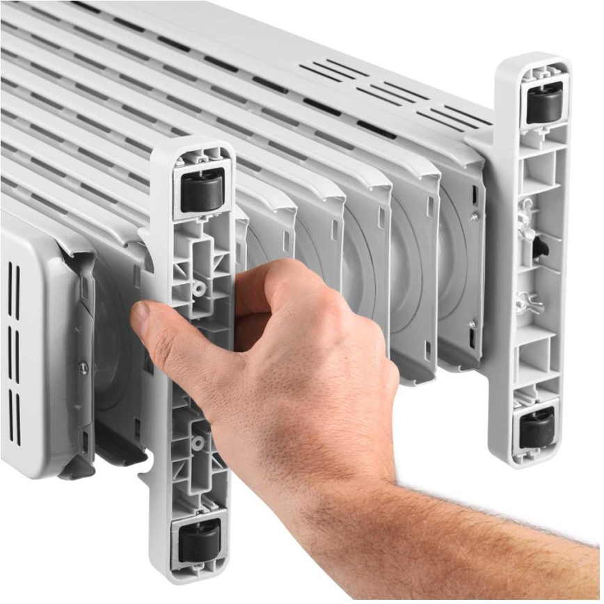 Sencor - Öljytäytteinen patteri, 9-levyinen, 800/1200/2000W/230V, valkoinen