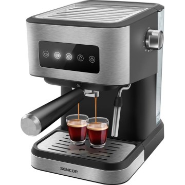 Sencor - Portafiltterilla varustettu espressokeitin 1050W/230V musta/mattakromi