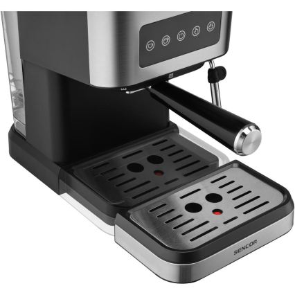 Sencor - Portafiltterilla varustettu espressokeitin 1050W/230V musta/mattakromi