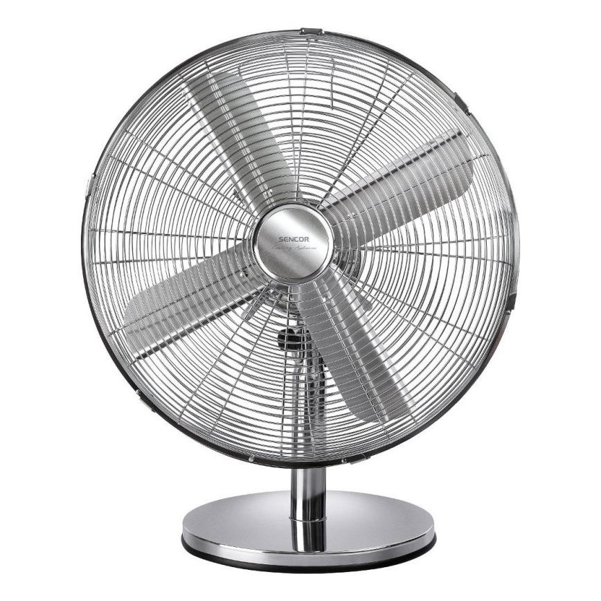 Sencor - Pöytätuuletin 50W/230V kiiltävä kromipinta