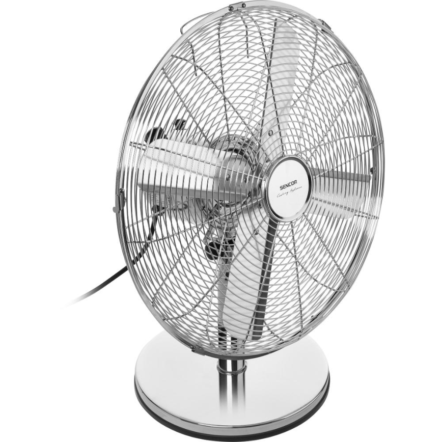 Sencor - Pöytätuuletin 50W/230V kiiltävä kromipinta