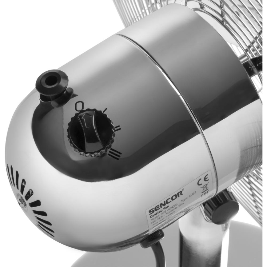 Sencor - Pöytätuuletin 50W/230V kiiltävä kromipinta