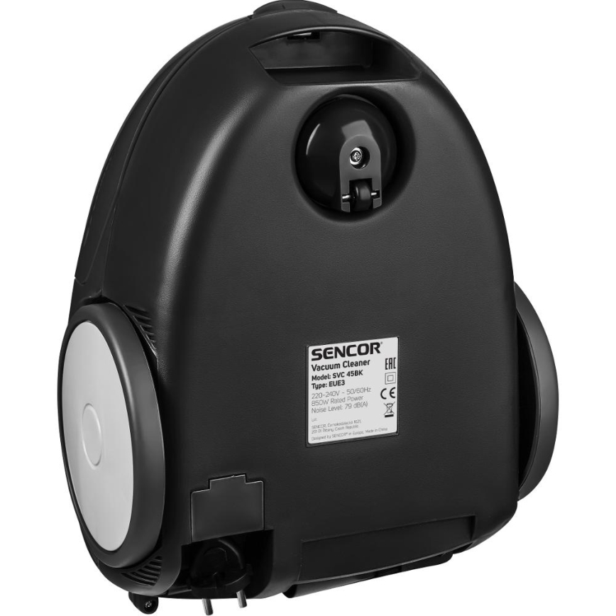 Sencor - Pussi-imuri 1,5 l 850W/230V musta