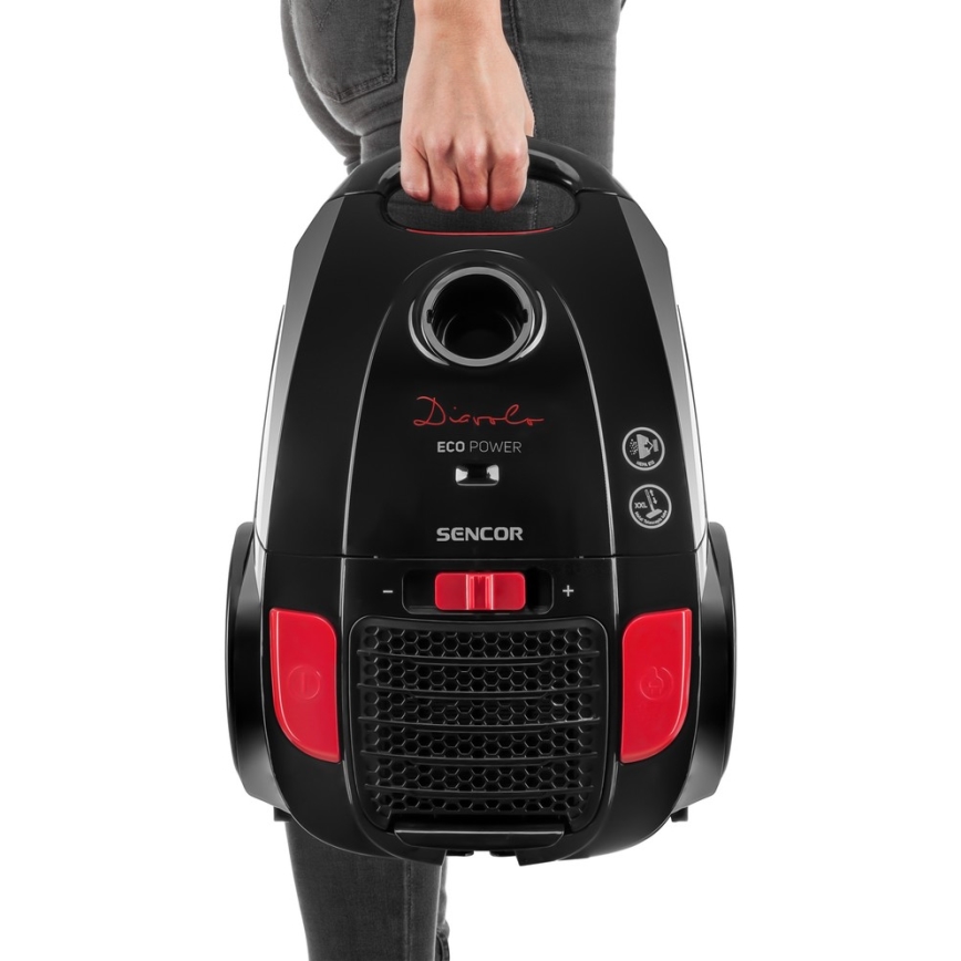 Sencor - Pussi-imuri 3 l 700W/230V musta/punainen