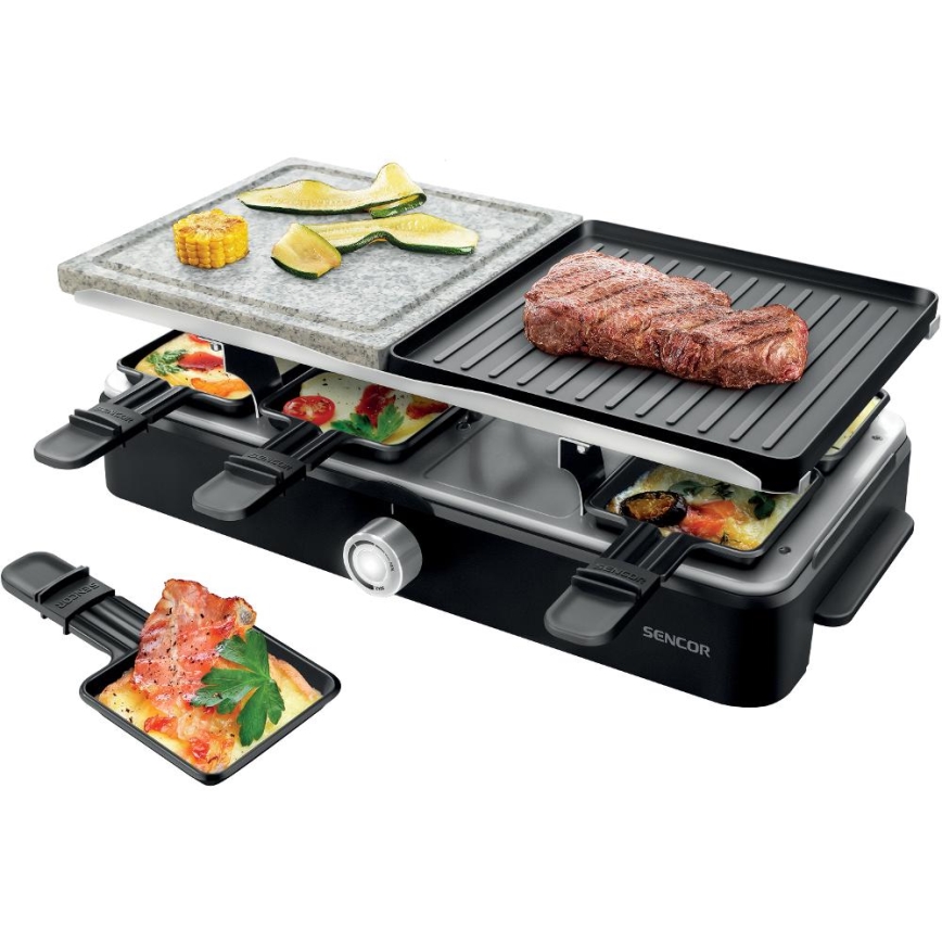 Sencor - Raclette grill lisävarusteiden kanssa 1400W/230V