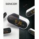 Sencor - Radioherätyskello LED-näytöllä ja projektori 5W/230V musta