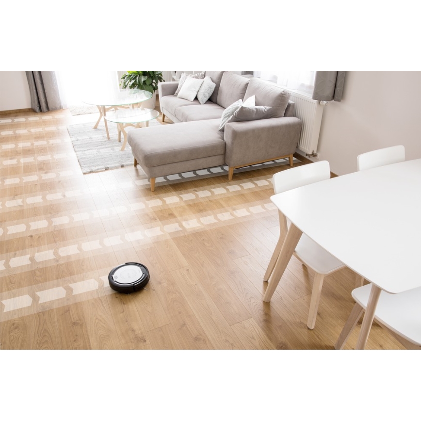 Sencor - Robottipölynimuri mopilla 2in1 15W/14,4V 1500 mAh musta