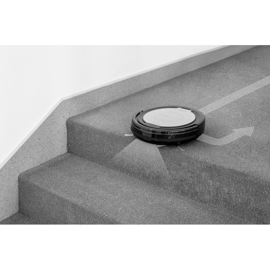 Sencor - Robottipölynimuri mopilla 2in1 15W/14,4V 1500 mAh musta