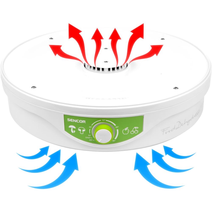 Sencor - Ruoankuivain lämpösäätimellä 250W/230V