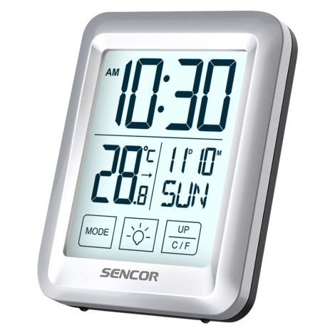 Sencor - Sääasema LCD-näytöllä ja herätyskellolla 2xAAA
