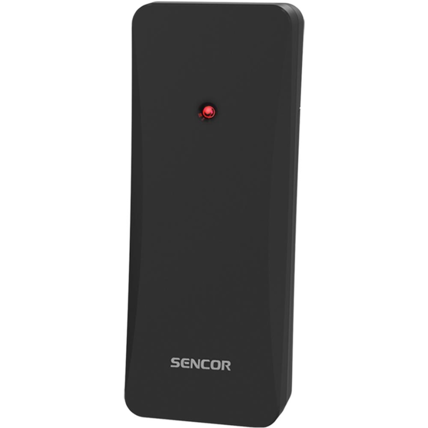 Sencor - Sääasema värillisellä LCD-näytöllä 3xAAA + 2xAA musta