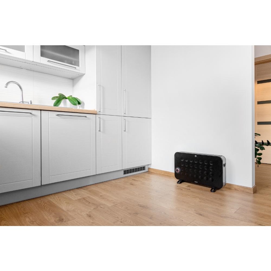 Sencor - Sähköinen konvektorilämmitin 750/1250/2000W/230V termostaatti IP24 musta