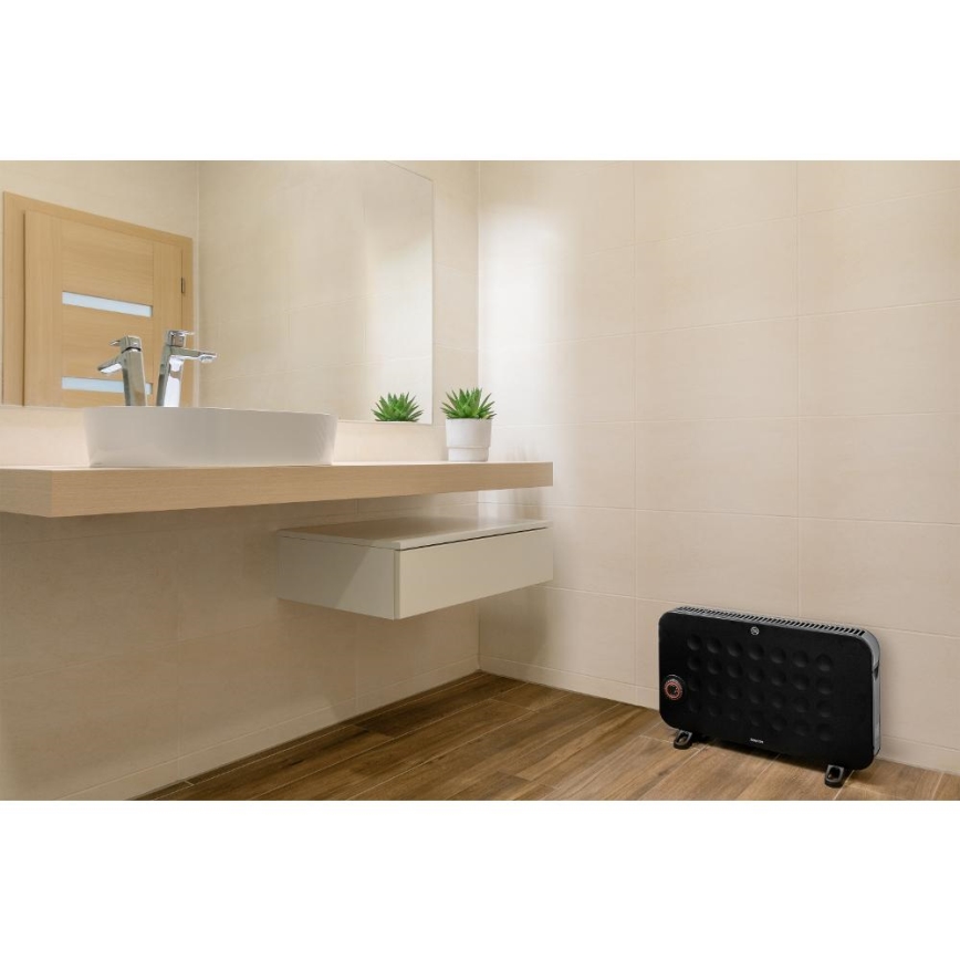 Sencor - Sähköinen konvektorilämmitin 750/1250/2000W/230V termostaatti IP24 musta