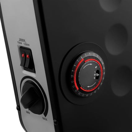 Sencor - Sähköinen konvektorilämmitin 750/1250/2000W/230V termostaatti IP24 musta