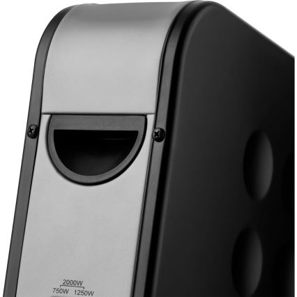 Sencor - Sähköinen konvektorilämmitin 750/1250/2000W/230V termostaatti IP24 musta