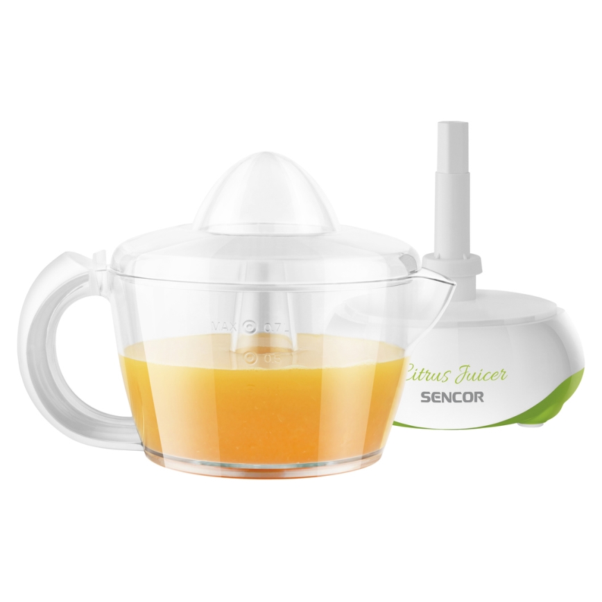 Sencor - Sähköinen sitruspuristin 0,7 l 40W/230V valkoinen/vihreä