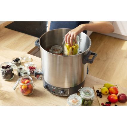 Sencor - Säilöntäkattila 27 l 1800W/230V ruostumaton teräs/harmaa