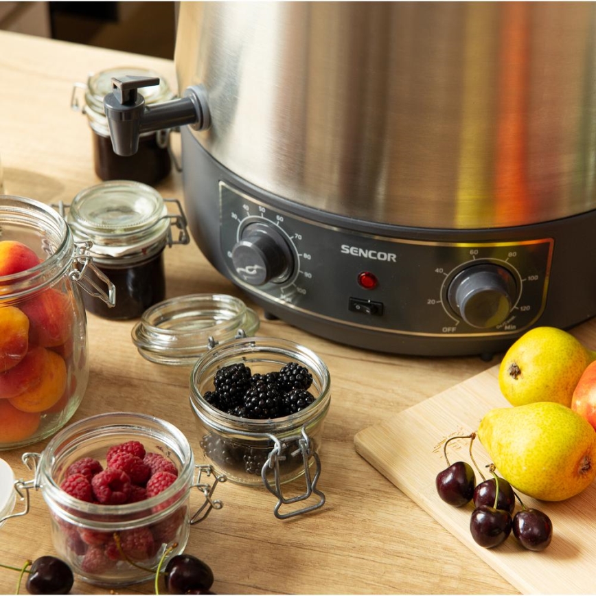 Sencor - Säilöntäkattila 27 l 1800W/230V ruostumaton teräs/harmaa