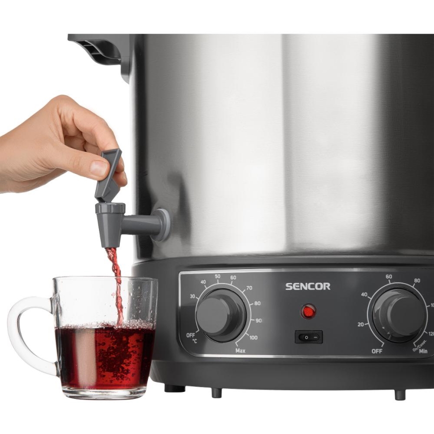Sencor - Säilöntäkattila 27 l 1800W/230V ruostumaton teräs/harmaa