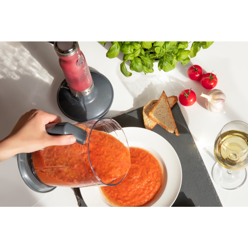 Sencor - sauvasekoitin 4in1 1200W/230V ruostumaton teräs/vaaleanpunainen