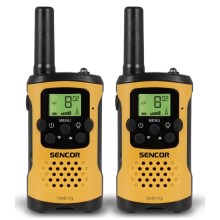 Sencor - SETTI 2x Walkie-talkie 3xAAA range 5 keltainen/musta
