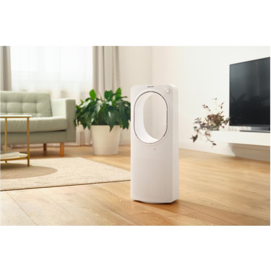 Sencor - Siivetön lattiatuuletin 50W/230V valkoinen