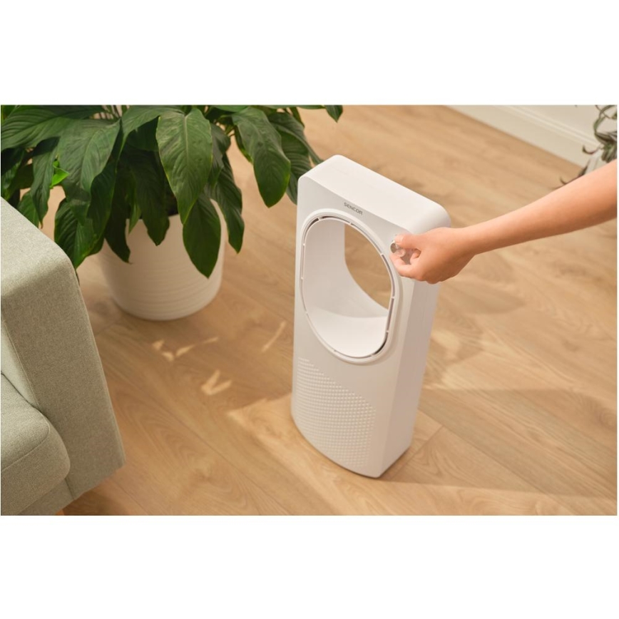Sencor - Siivetön lattiatuuletin 50W/230V valkoinen