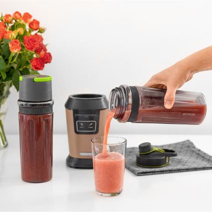 Sencor - Smoothie tehosekoitin tarvikkeineen 800W/230V kuparinvärinen