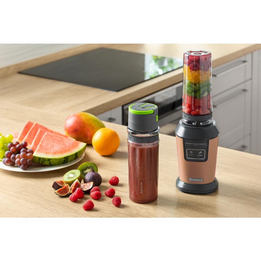 Sencor - Smoothie tehosekoitin tarvikkeineen 800W/230V kuparinvärinen
