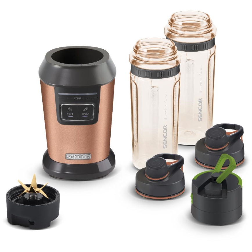 Sencor - Smoothie tehosekoitin tarvikkeineen 800W/230V kuparinvärinen