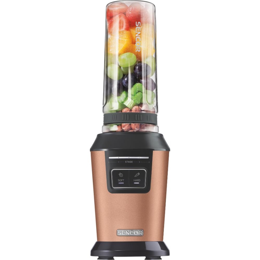 Sencor - Smoothie tehosekoitin tarvikkeineen 800W/230V kuparinvärinen
