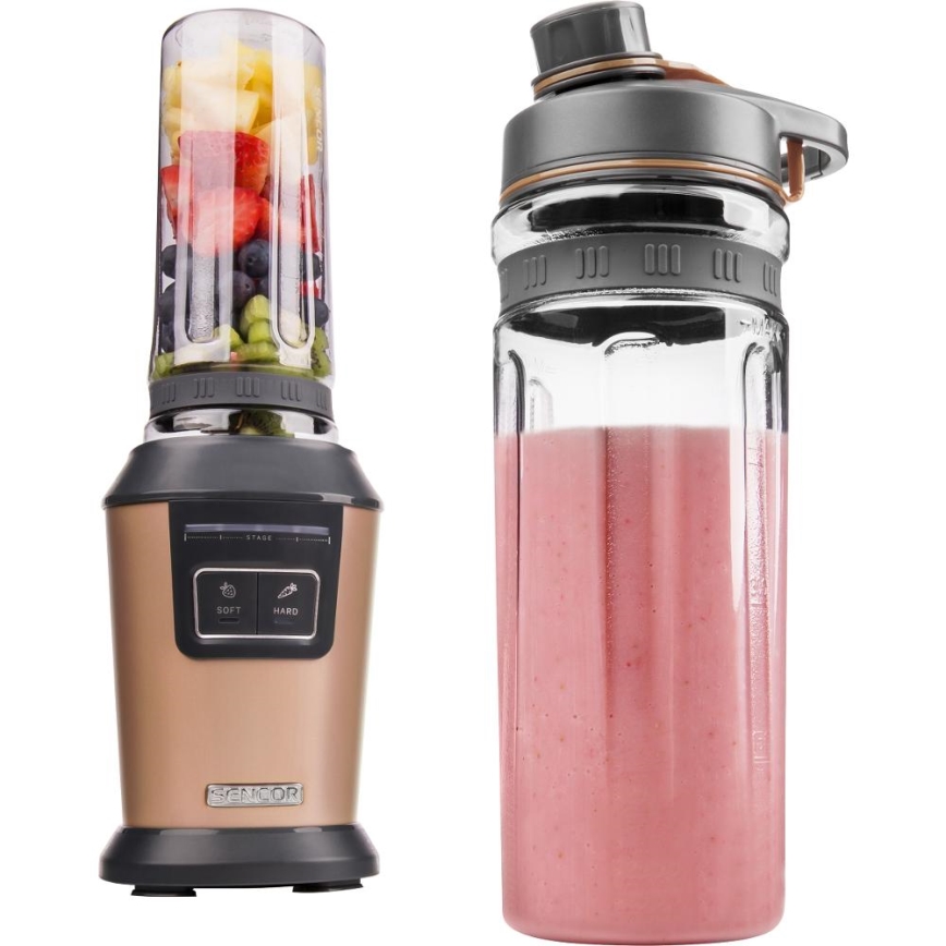 Sencor - Smoothie tehosekoitin tarvikkeineen 800W/230V kuparinvärinen