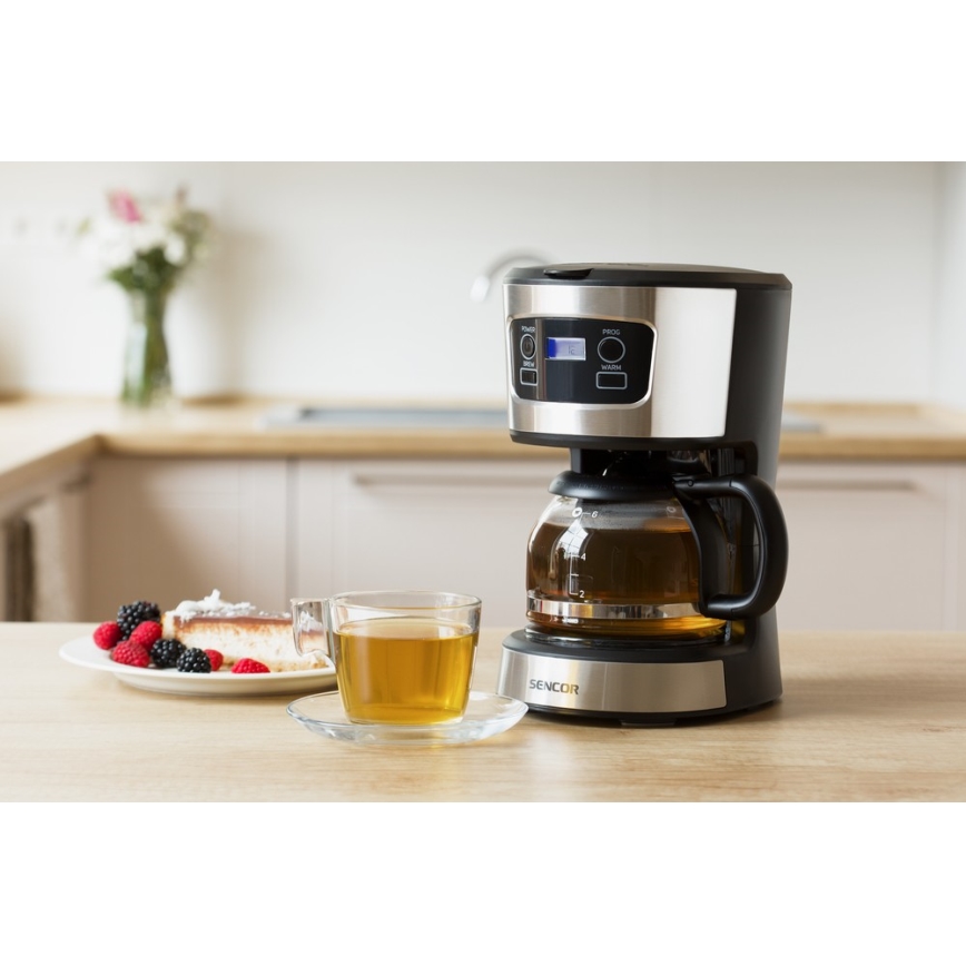Sencor - Suodatinkahvinkeitin LCD-näytöllä 700W/230V