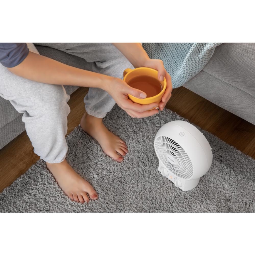 Sencor - Tuuletin lämmityselementillä 1200/2000W/230V valkoinen