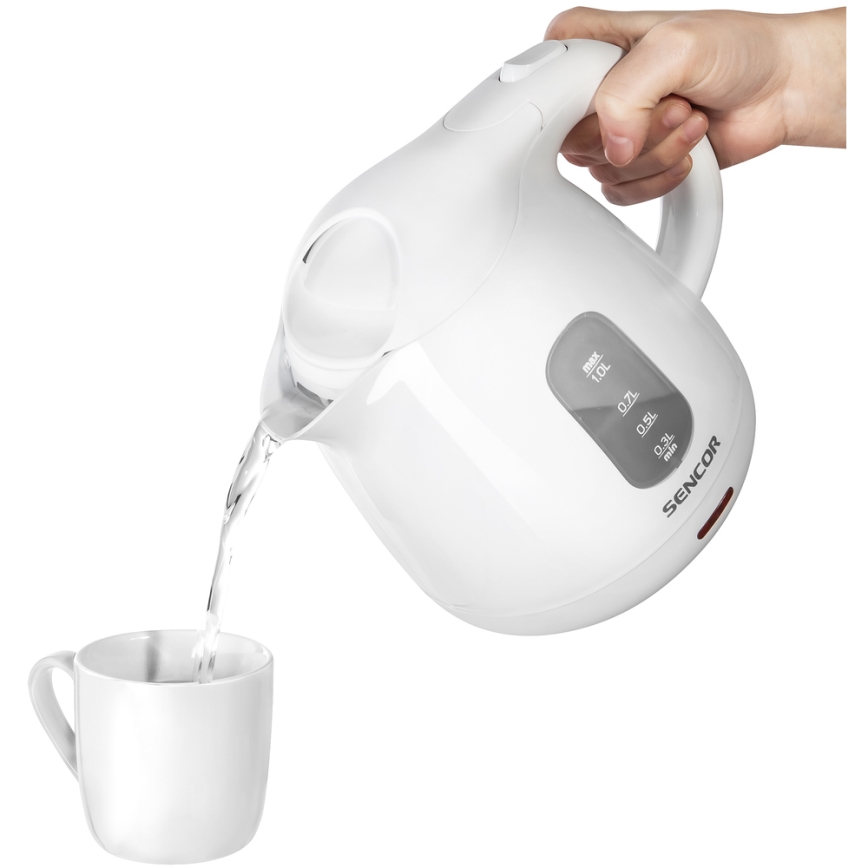 Sencor - Vedenkeitin 1 l 1100W/230V valkoinen