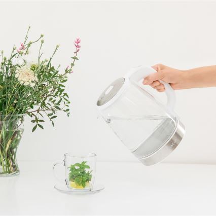 Sencor - Vedenkeitin lämpösäätimellä 2 l 2200W/230V valkoinen