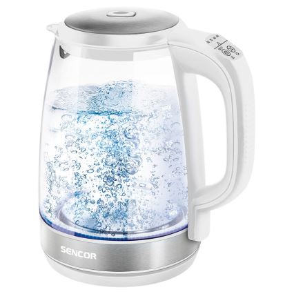 Sencor - Vedenkeitin lämpösäätimellä 2 l 2200W/230V valkoinen