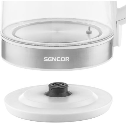 Sencor - Vedenkeitin lämpösäätimellä 2 l 2200W/230V valkoinen