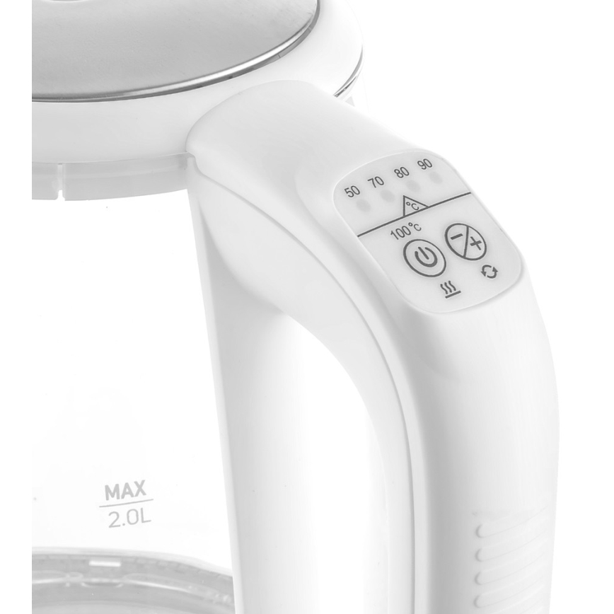 Sencor - Vedenkeitin lämpösäätimellä 2 l 2200W/230V valkoinen