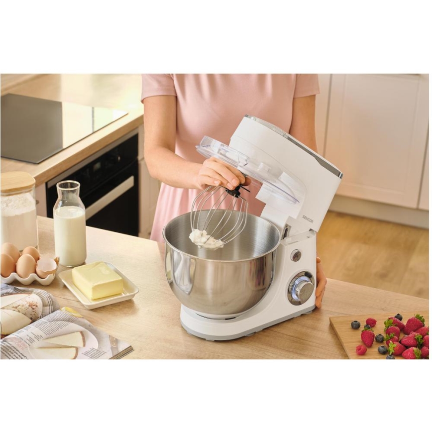 Sencor - Yleiskone ruostumattomalla teräskulholla 1300W/230V valkoinen